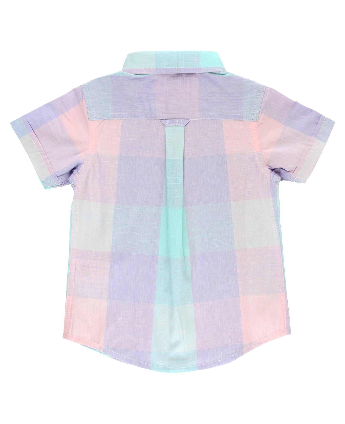 Boys Cotton Candy Plaid Button Down Shirt