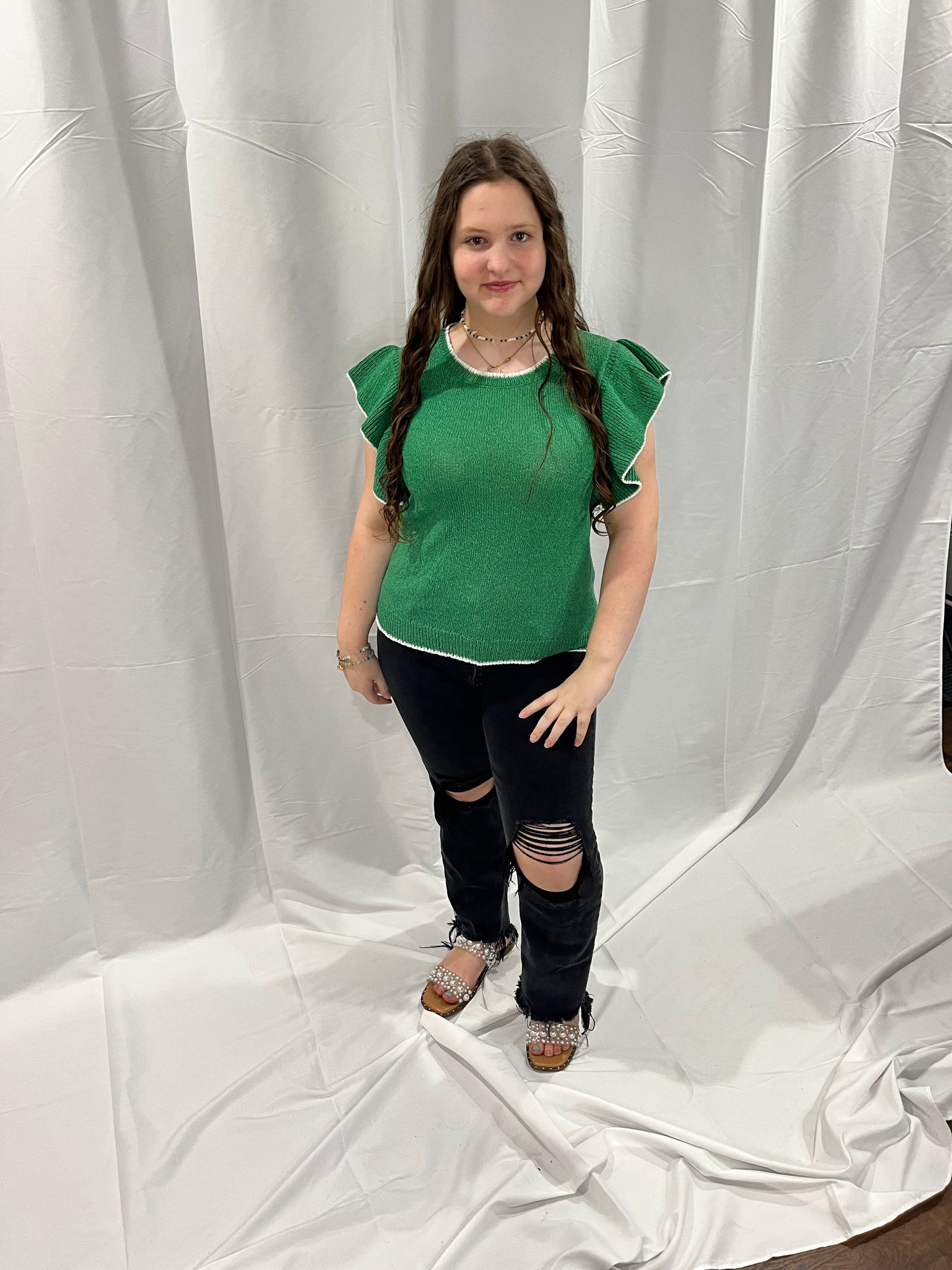 The Green Sweater Top