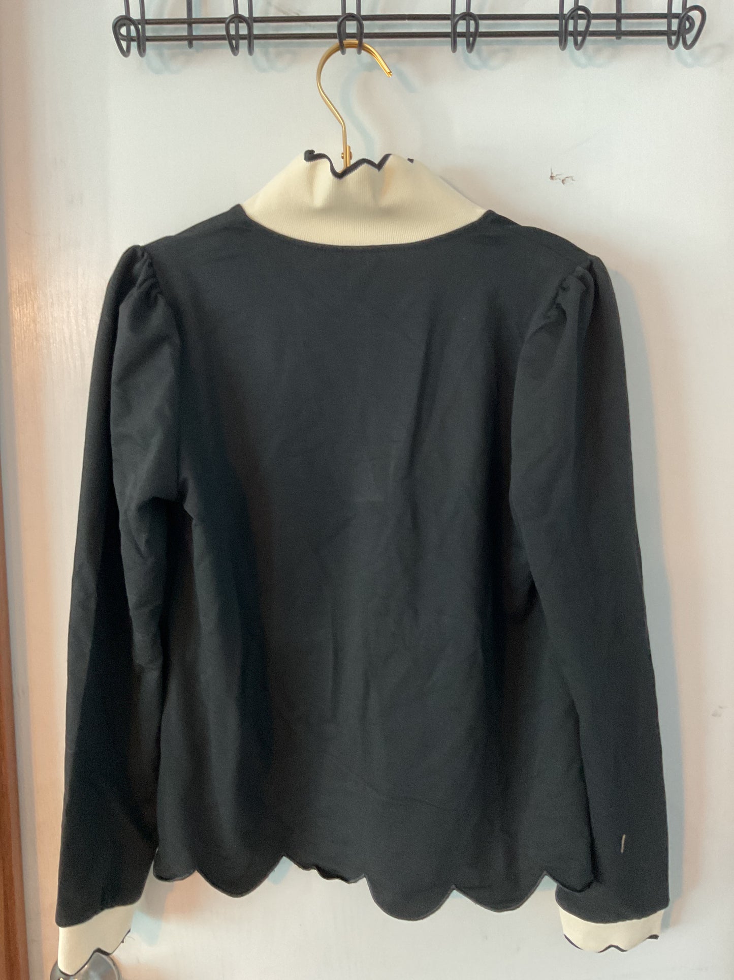 Black and Cream Blouse