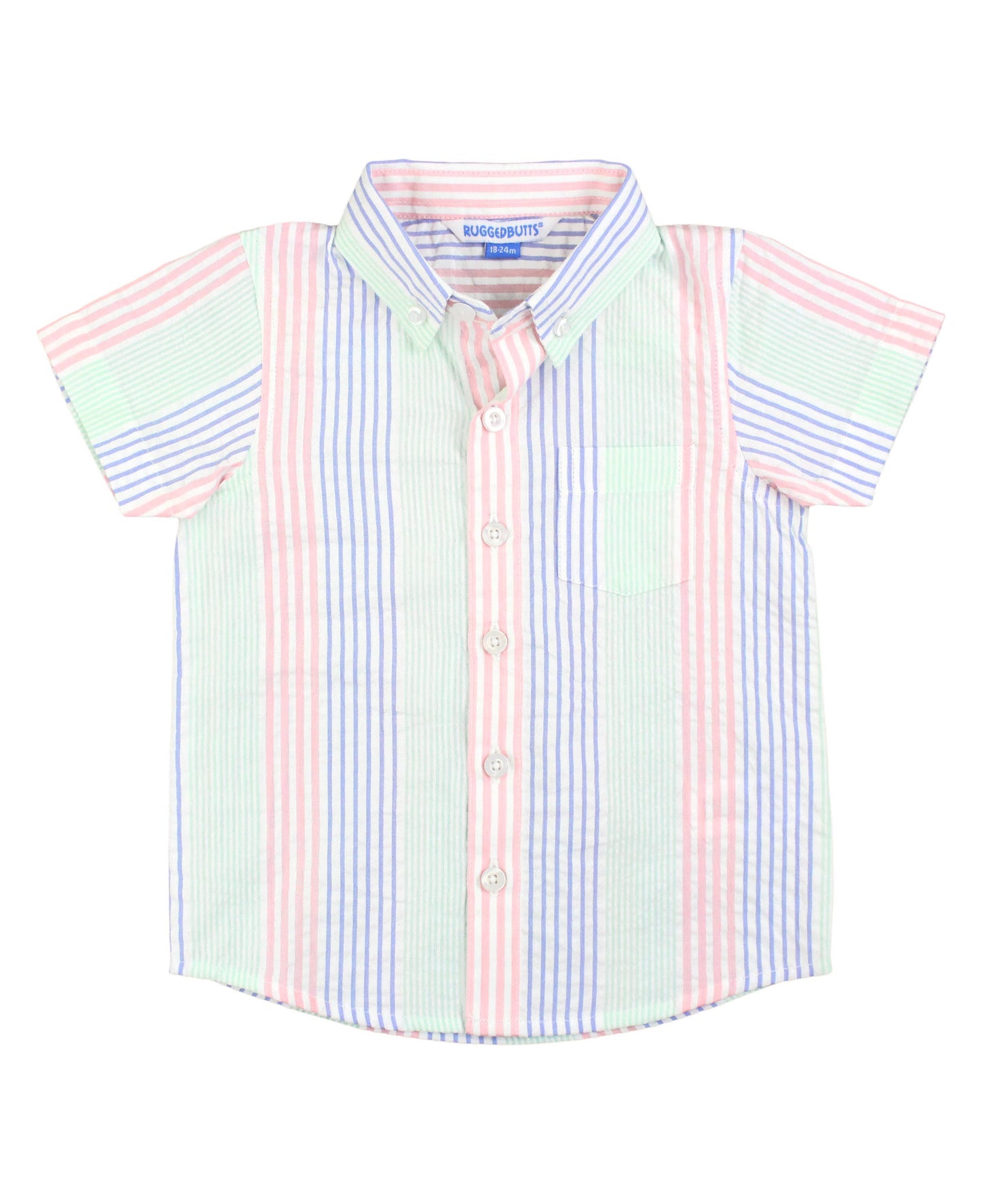 Boys Seersucker Button Down Shirt