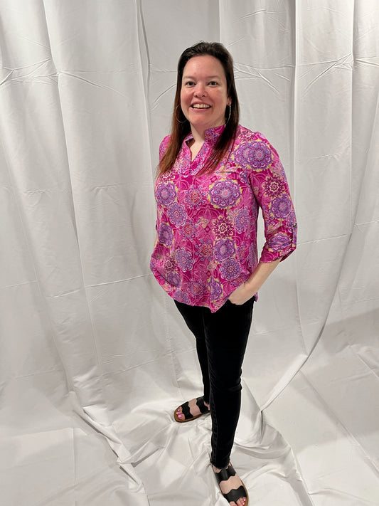 3/4 Sleeve LIZZY Wrinkle Free Top