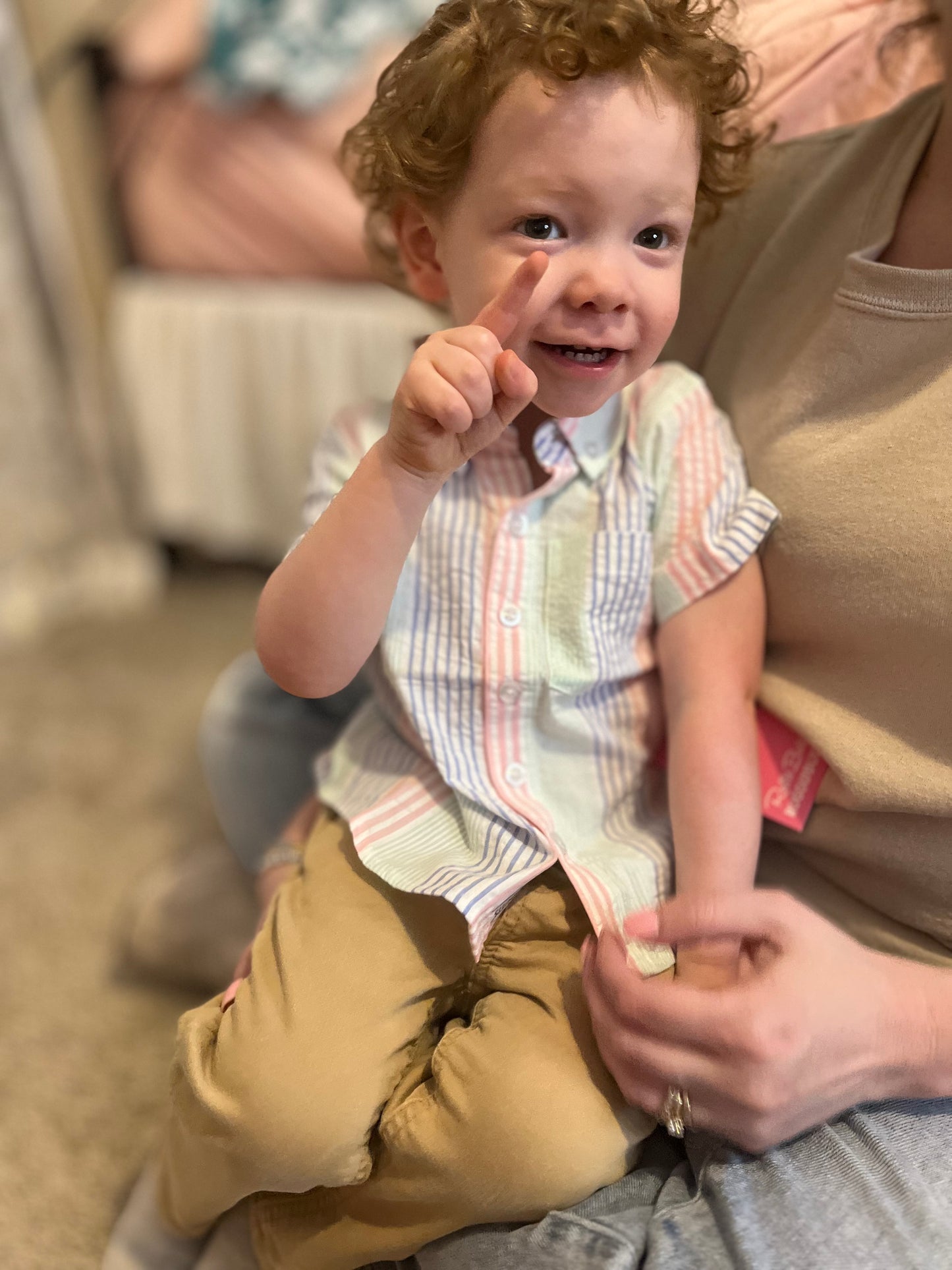 Boys Seersucker Button Down Shirt