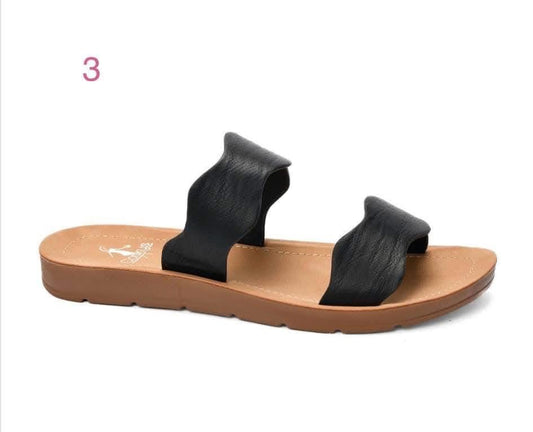 Wish Washy Black Sandals