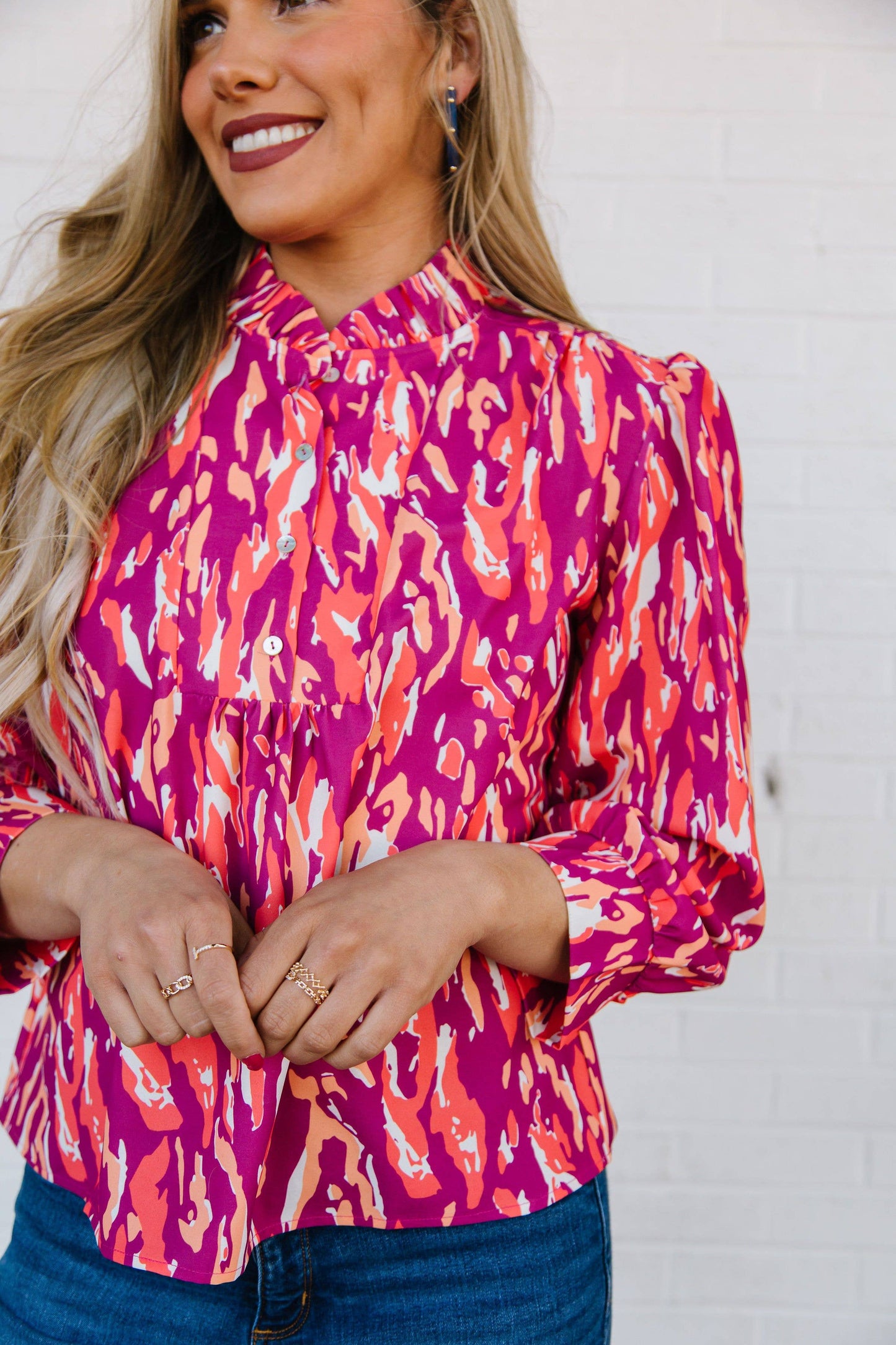 Pink Tiger Striped Blouse