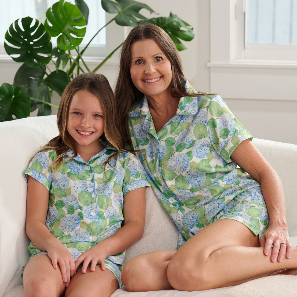 Blue Hydrangeas Pajama Set